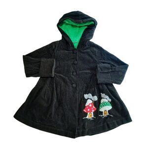 Maria Elana Girls Embroidered Corduroy Coat 5